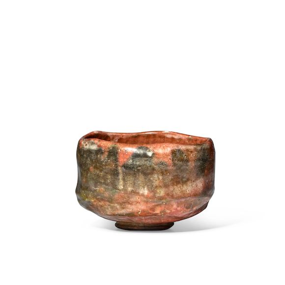 Bonhams : RAKU KEINYŪ (KICHIZAEMON XI, 1817-1902) A Red Raku Ware Tea ...