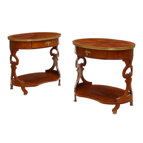Bonhams : A PAIR OF EMPIRE STYLE GILT BRONZE MOUNTED MAHOGANY SIDE ...