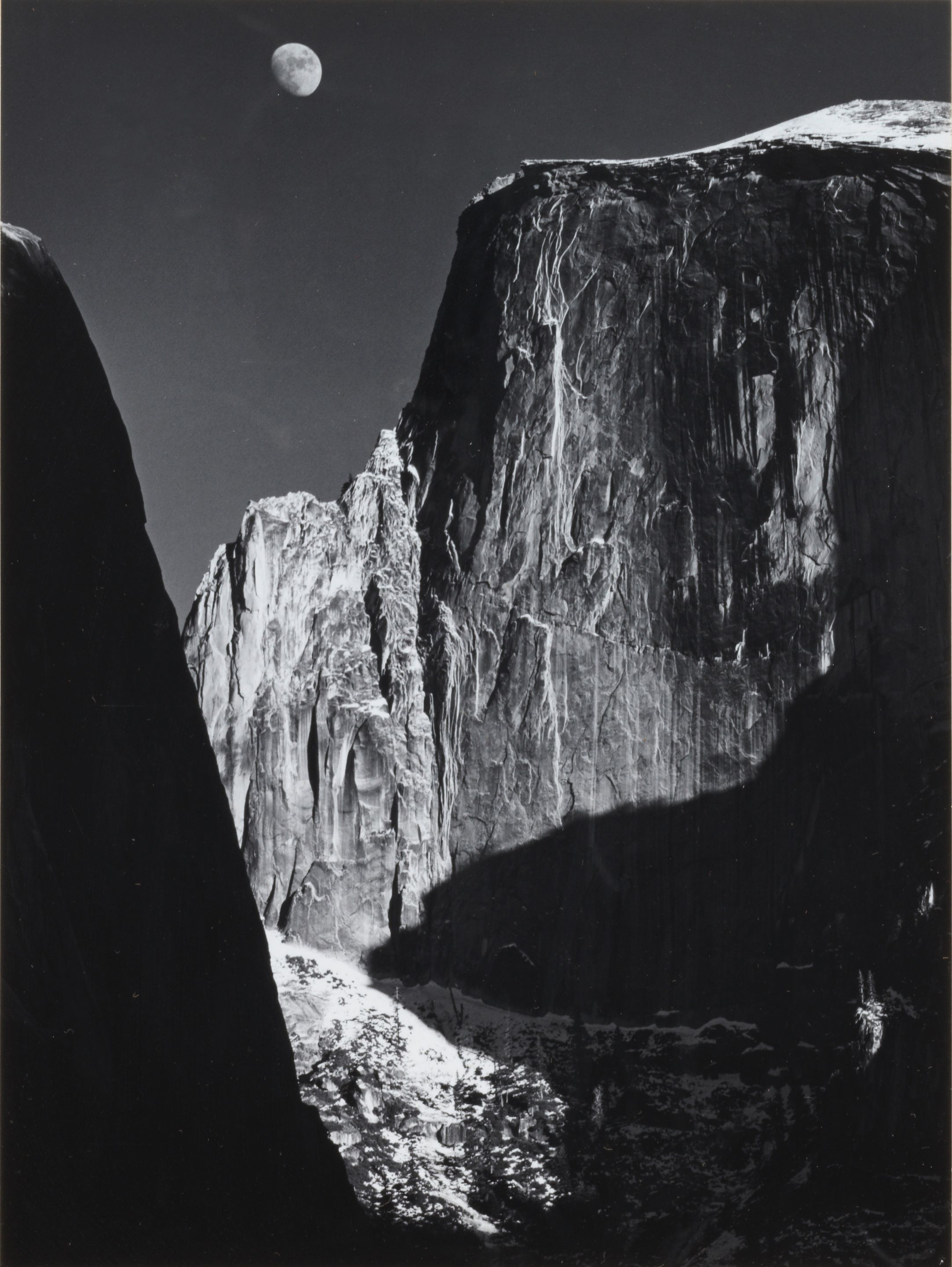Moon and Half Dome, Yosemite National Park, California
