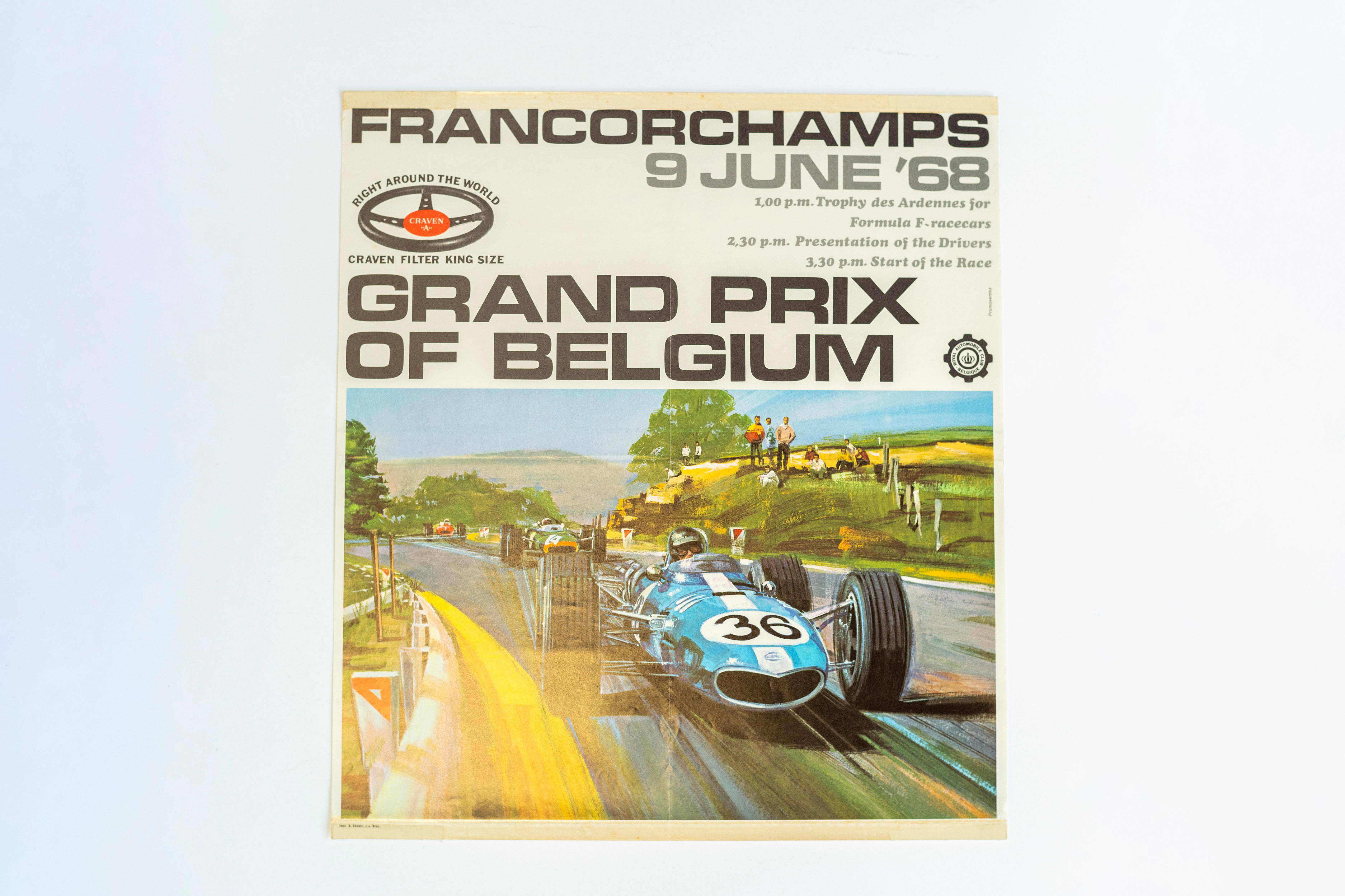 Bonhams Cars 1968 Francorchamps Grand Prix of BelgiumGurney poster