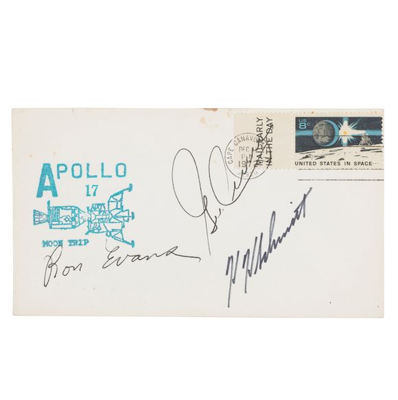 Bonhams : APOLLO 17: CREW SIGNED COVER Apollo 17 moon trip ...
