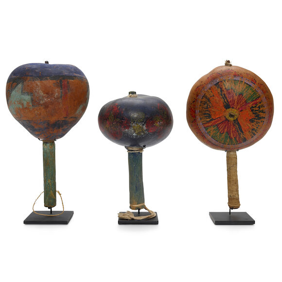 Pyeblo Style Rattle Bonhams : Three Pueblo rattles