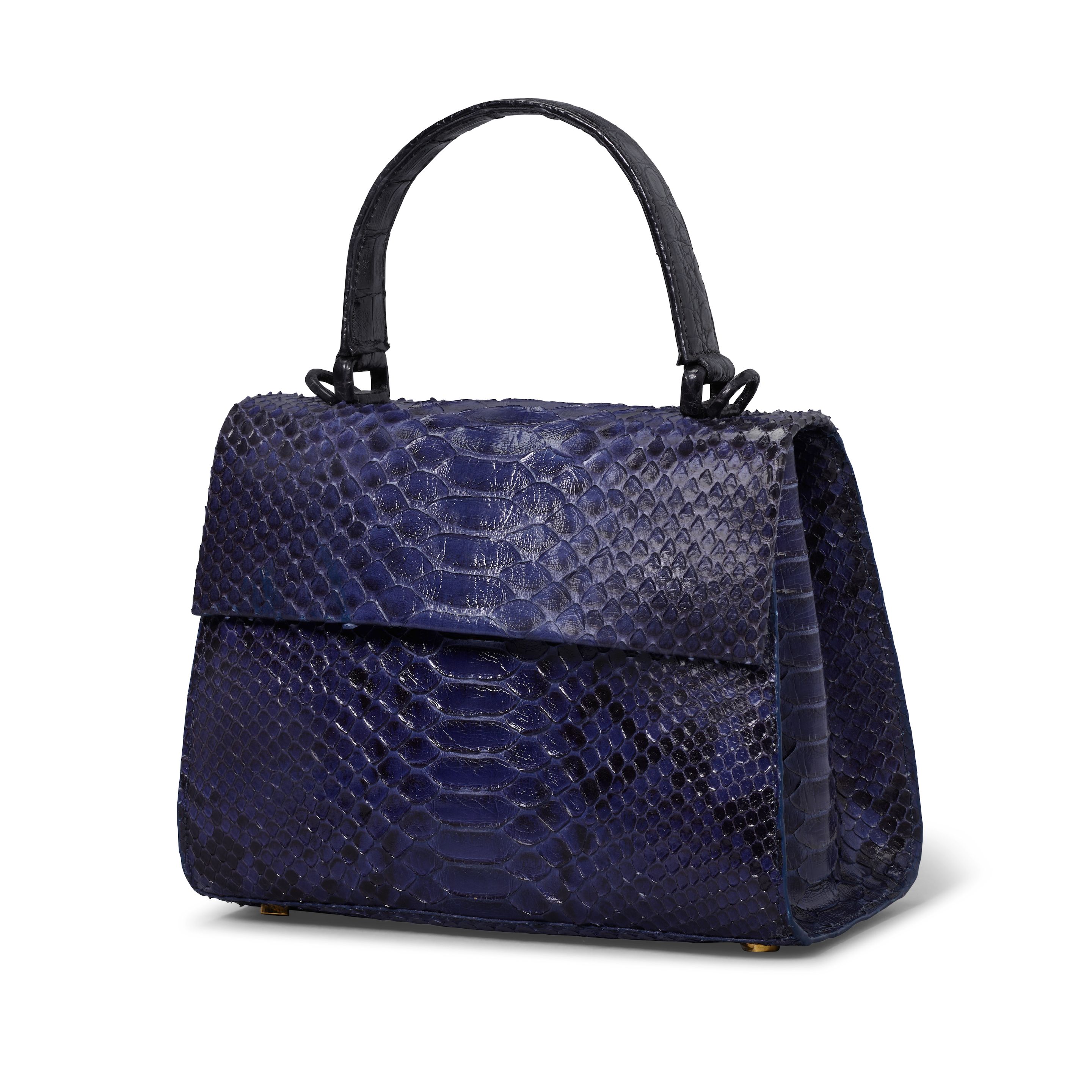 NANCY GONZALEZ: PYTHON TOP HANDLE BAG