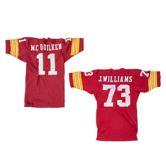 Bonhams Skinner : Two Washington Redskins Game Jerseys