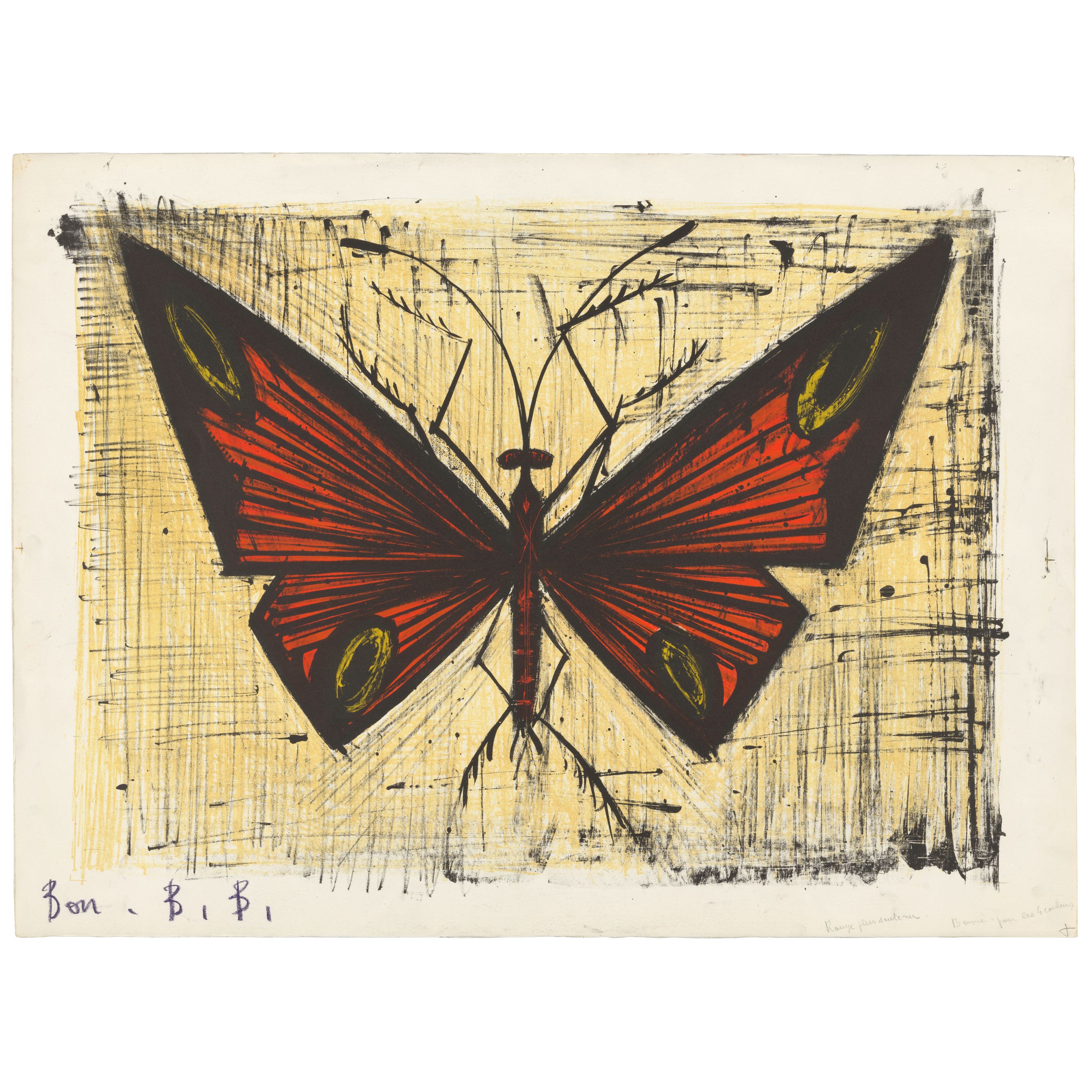 Le Papillon Rouge et Jaune