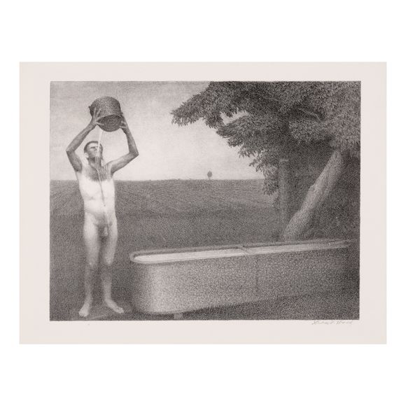Bonhams : Grant Wood (1891-1942); Sultry Night;