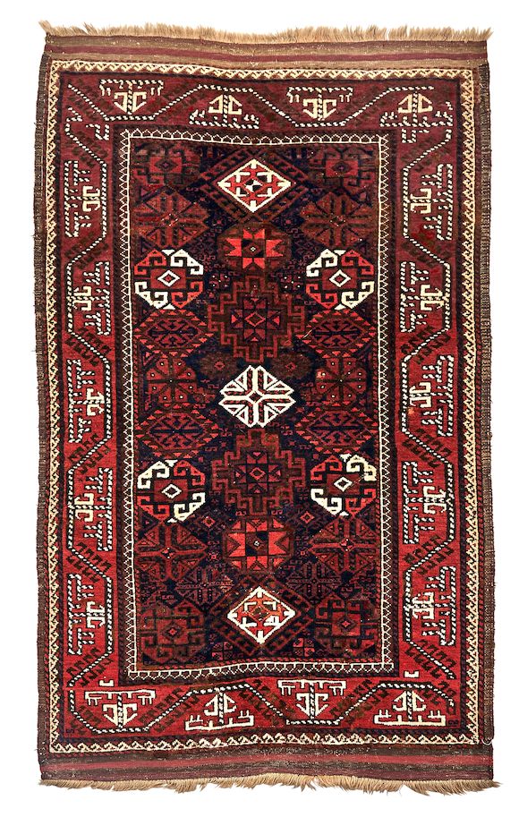 Bonhams Skinner : Baluch Rug 3 ft. 1 in. 5 ft. 2 in.