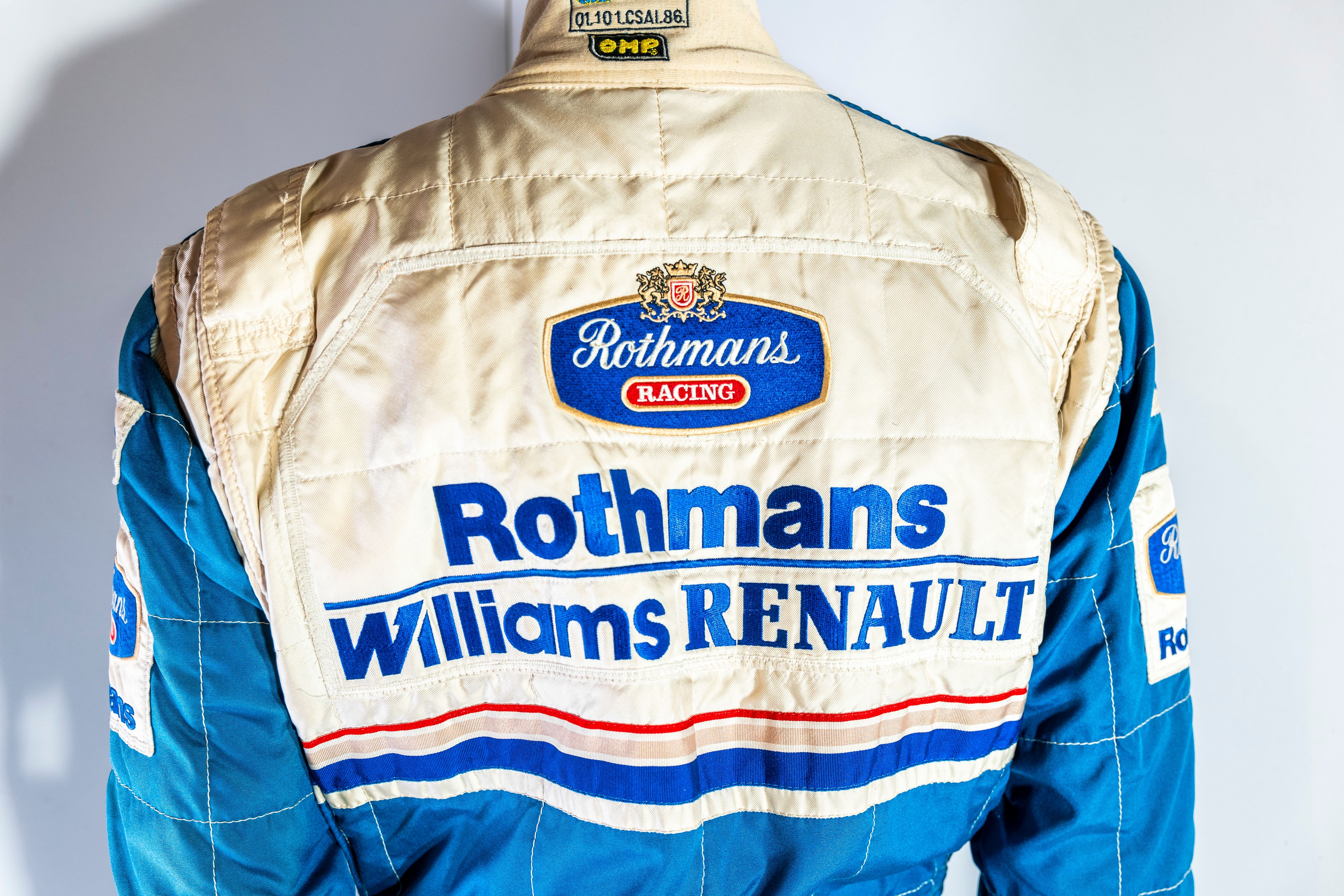 Bonhams Cars : A 1994 Rothmans Williams/Renault/Elf race suit,