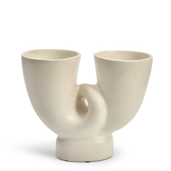 Bonhams Skinner : ANDRE BAUD (1903-1986) BIFURCATED VASE Vallauris ...