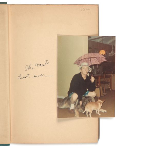 Bonhams : FIRST EDITION, INSCRIBED WITH PHOTOGRAPH. FANTE, JOHN. 1919 ...