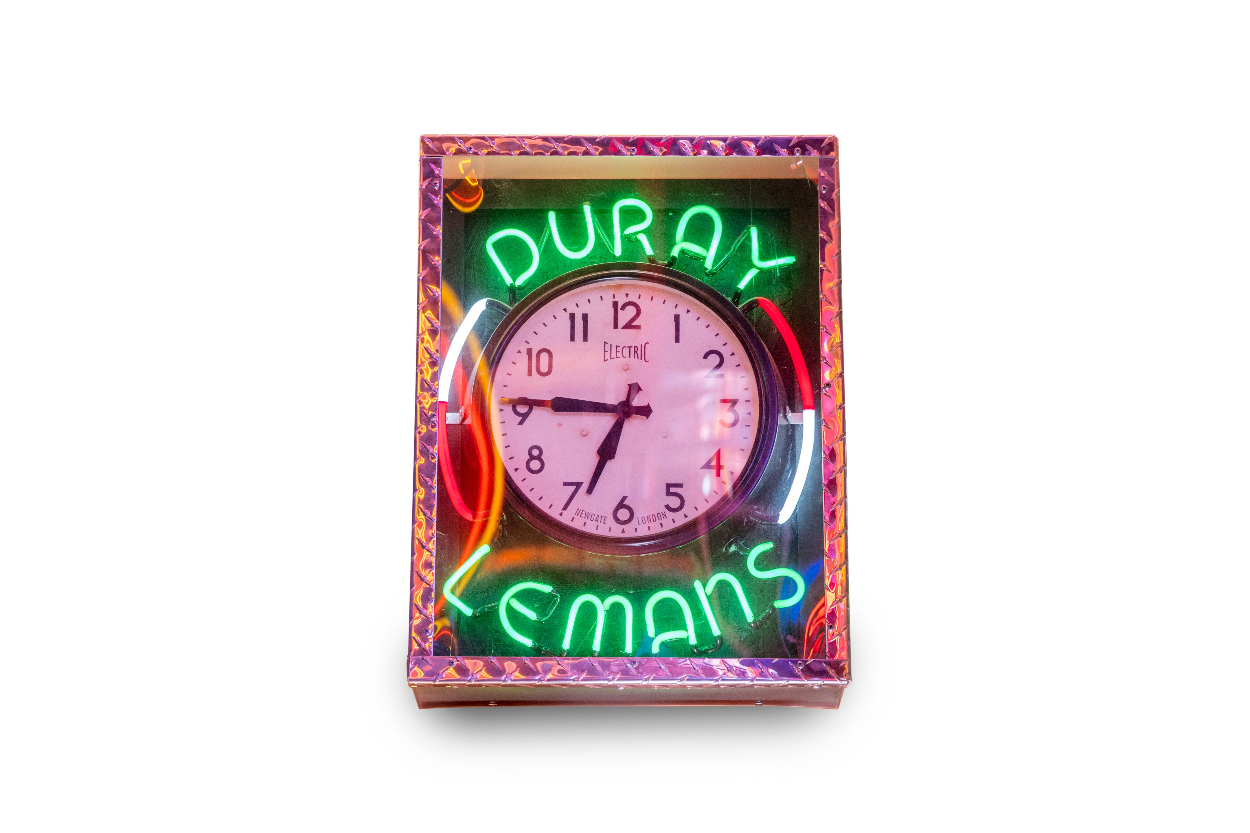 Bonhams Cars : A Duray Le Mans neon clock,