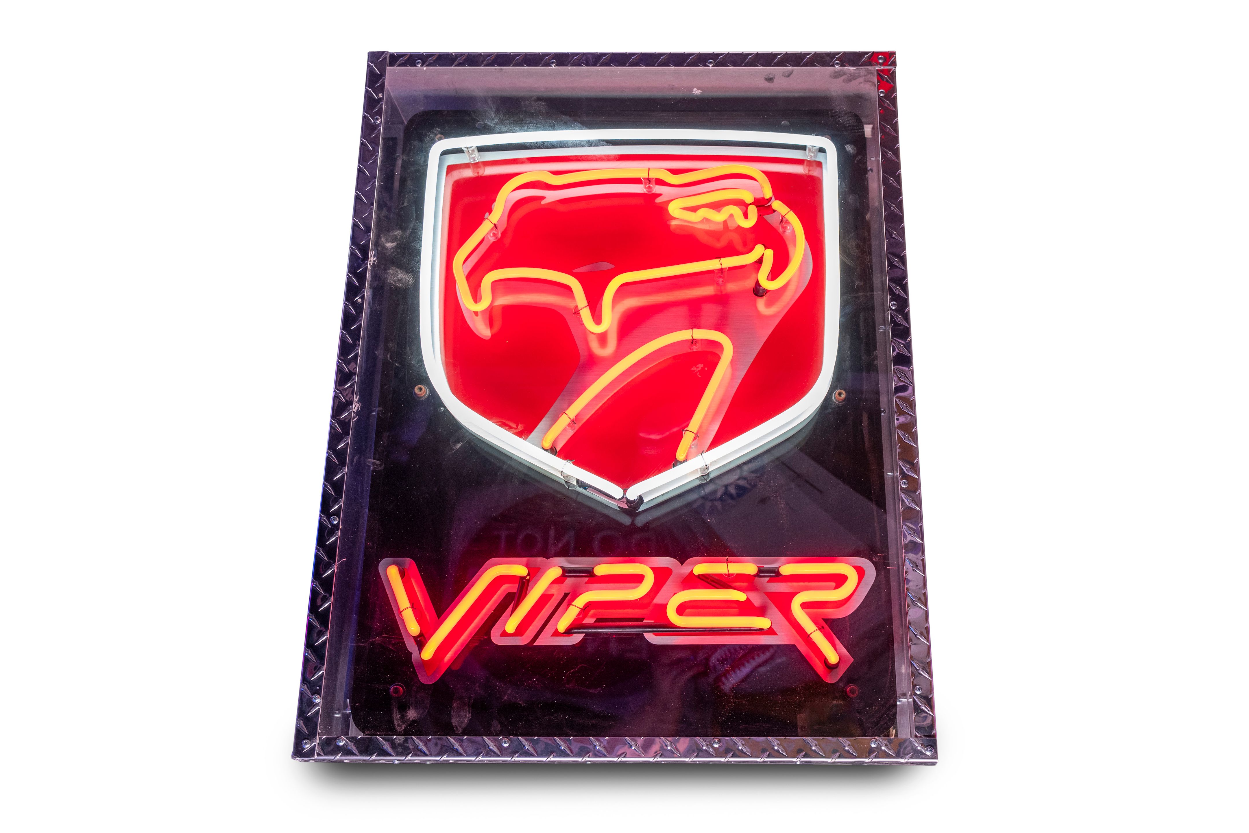 Bonhams Cars : A Dodge Viper neon sign,