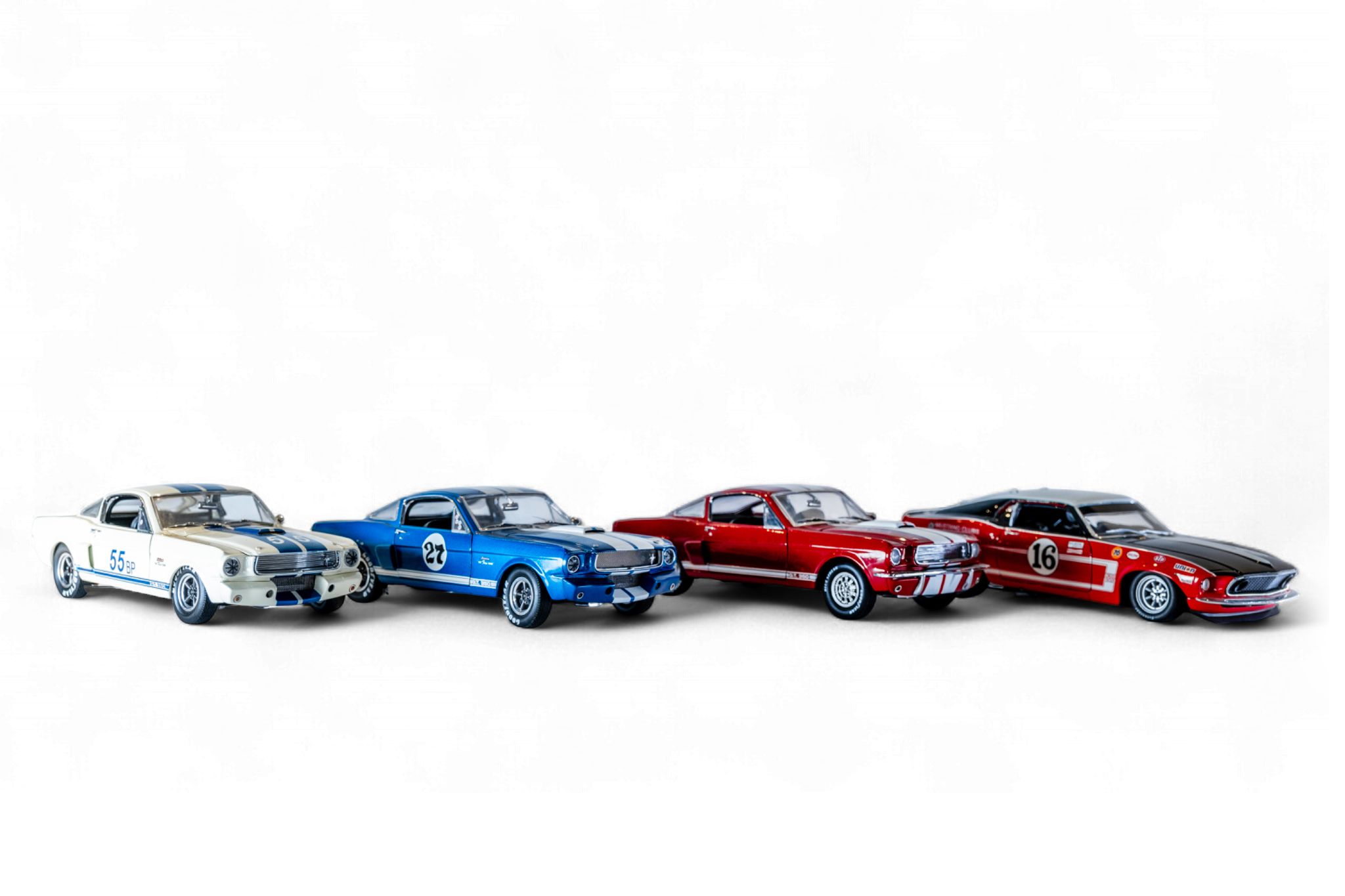 Bonhams Cars : A group of 4 Ford Mustang 1:18 scale model cars,
