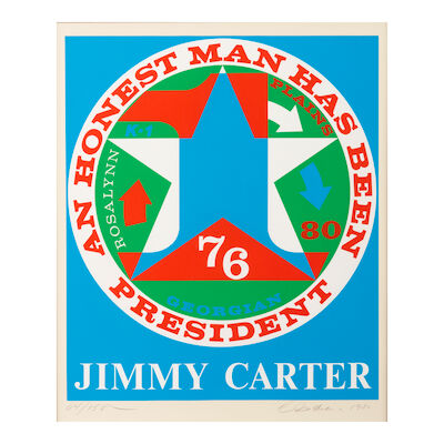 Robert Indiana (1928-2018); An Honest Man Has Been President: A Portrait of Jimmy Carter, from the Presidential Portfolio