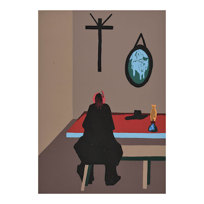 Jacob Lawrence (1917-2000); No. 4 His Adventures Failing Him, He Accepted Poverty, from The Legend of John Brown