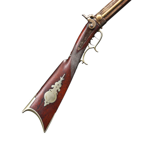 Bonhams Skinner : A JACOB HARDER & SON TWO-BARREL PERCUSSION RIFLE/FOWLER,