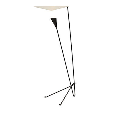 Michel Buffet (1931-2024) Model B211 Floor Lamp France, designed 1950, early 21st century authorized reissue, enameled aluminum and steel, single socket, impressed stamp mark 'LD20 055,' ht. 67 1/4, reflector dia. 24 in.