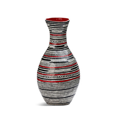 Martine Jackson (Born 1979) Ceramic Vessel Cape Town, South Africa, dated 2009, glazed ceramic, signed in marker 'M. Jackson '09,' ht. 28 in.