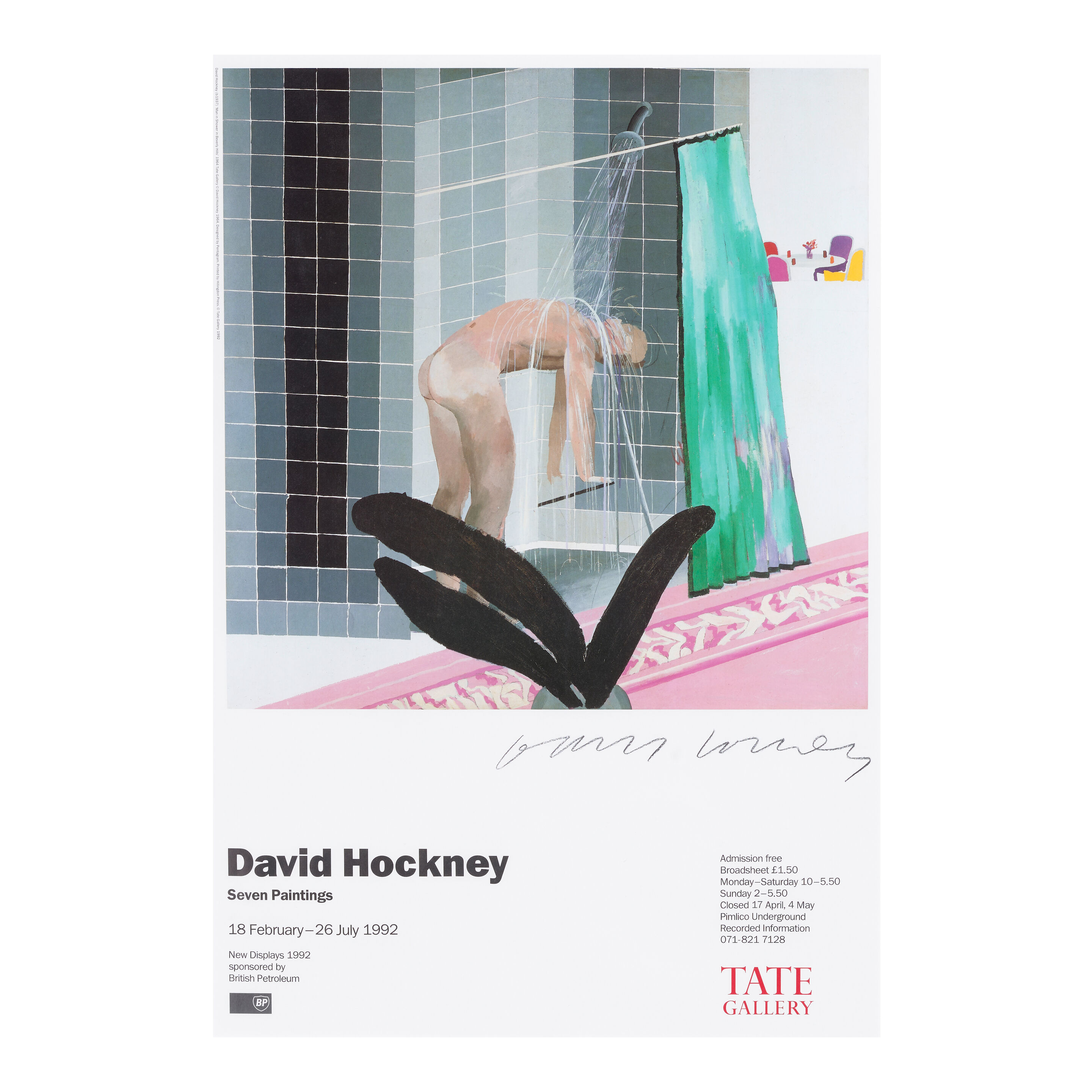 After David Hockney (1937-2026) Man in Shower in Beverly Hills - Seven Paintings