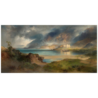 THOMAS MORAN (1837-1926) The Stronghold 15 x 30 in. (38.1 x 76.2 cm.) (Painted in 1920.)
