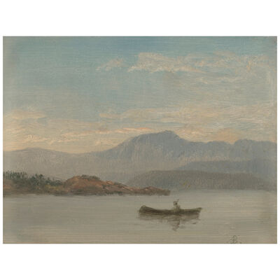 ALBERT BIERSTADT (1830-1902) Lake Tahoe, California 7 1/4 x 9 1/2 in. (18.4 x 24.1 cm.) (Painted circa 1871.)