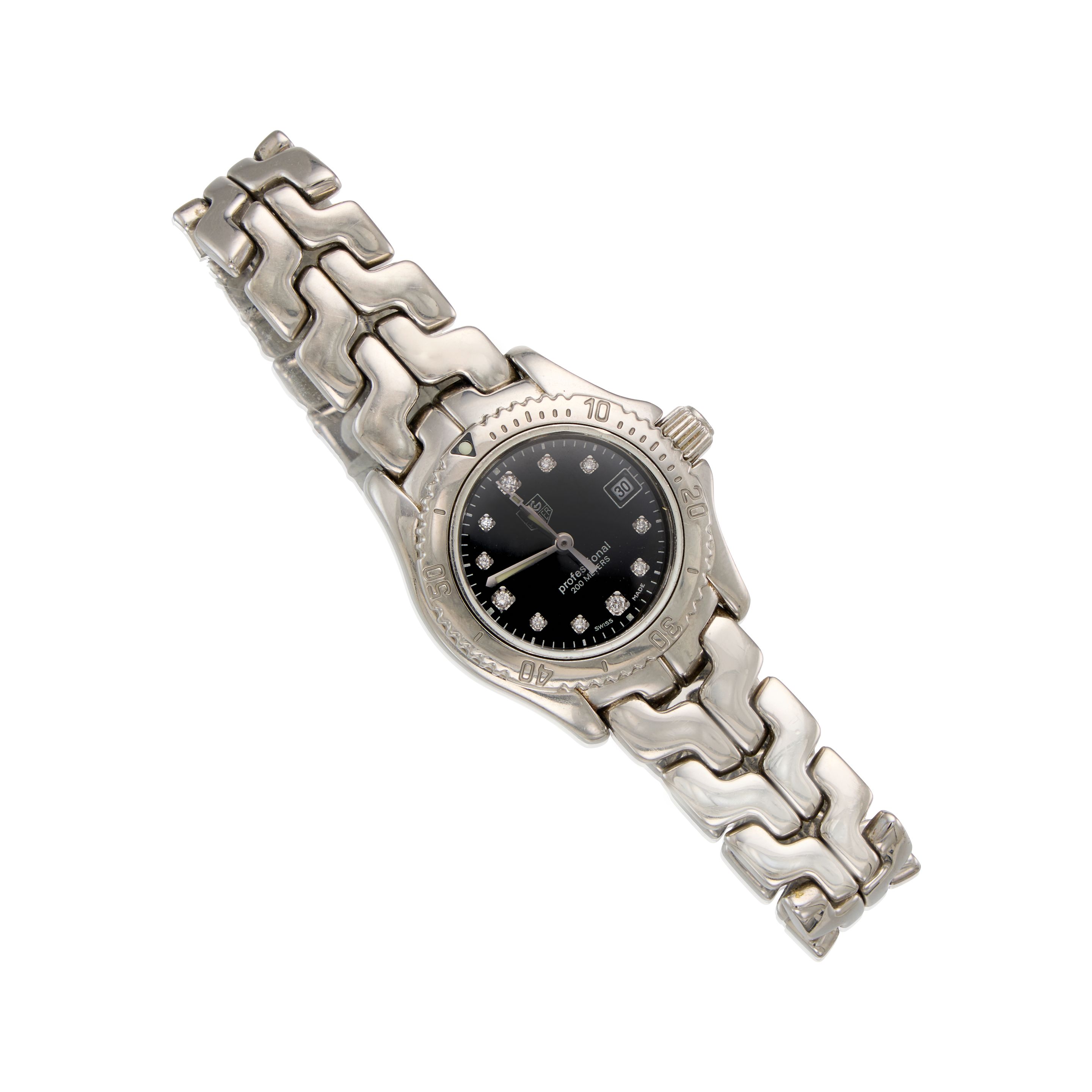 TAG Heuer TAG HEUER: STAINLESS STEEL AND DIAMOND WATCH