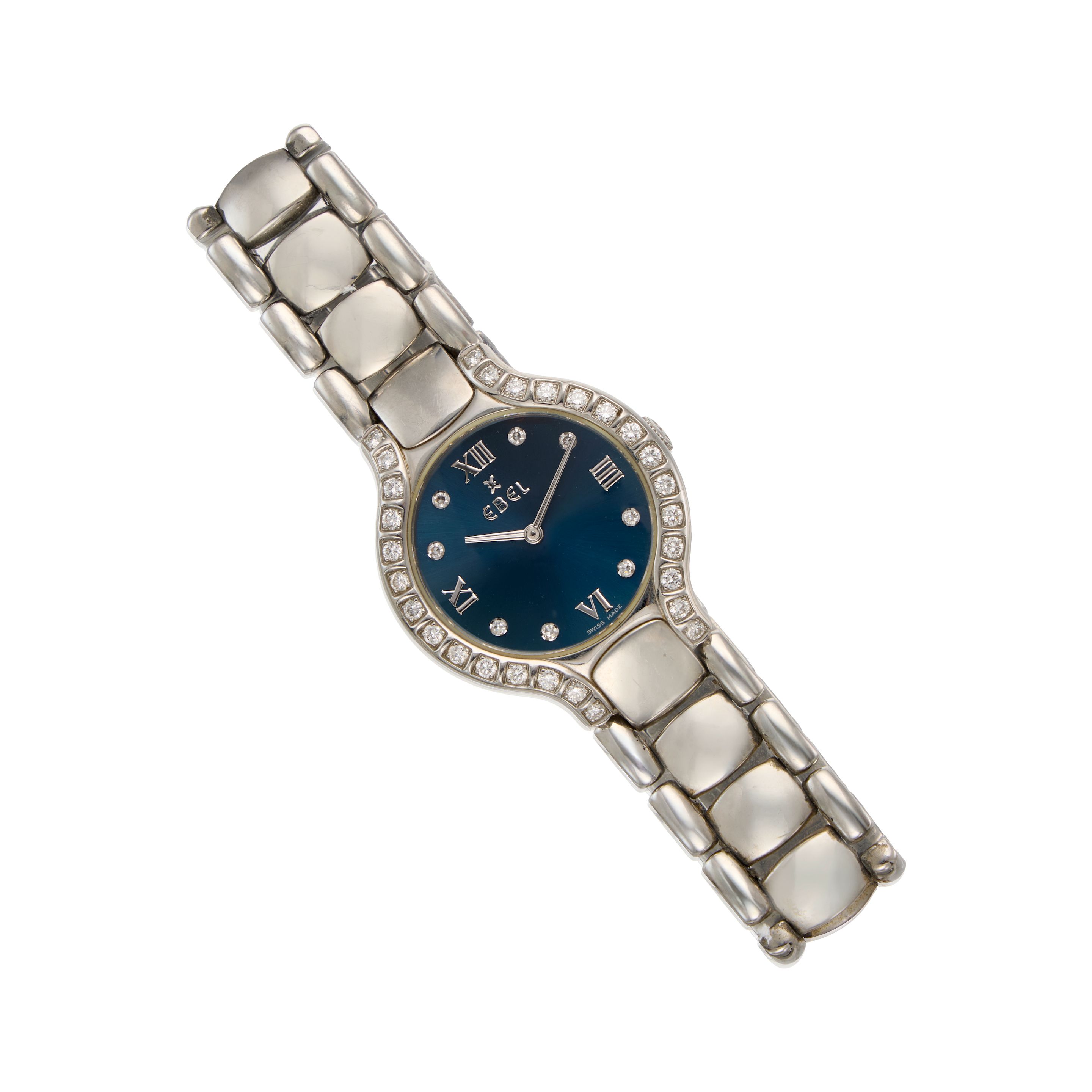 Ebel EBEL: A STAINLESS STEEL 'BELUGA' AND DIAMOND WRISTWATCH