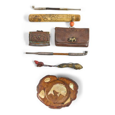 Five Smoking Accessories Japan, late Edo period (1615-1868) or Meiji era (1868-1912), 19th century
