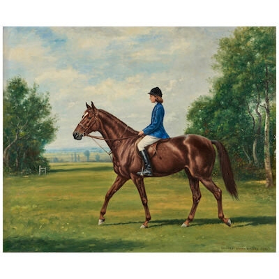 RICHARD STONE REEVES (1919-2005) Miss Charlene Engelhard Riding Tick Tack