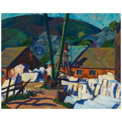 JEANNETTE MAXFIELD LEWIS (1894-1982) The Marble Quarry 16 X 20 in. (Painted circa 1940.)