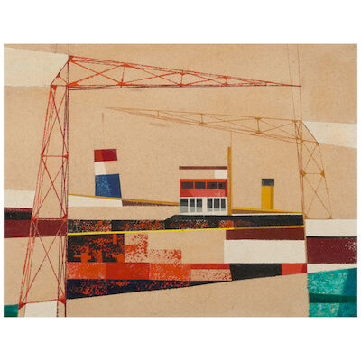 EDMUND LEWANDOWSKI (1914-1998) Port Royale 14 1/8 x 18 in. (35.9 x 45.7 cm.) (Painted in 1952.)