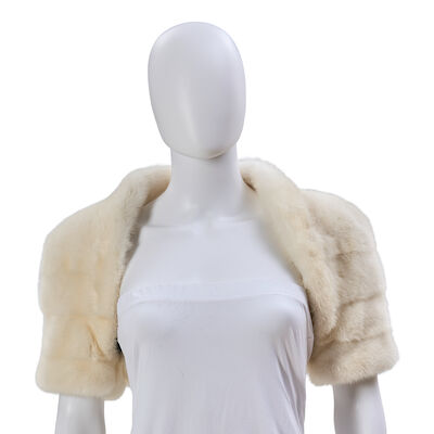 J. MENDEL: WHITE FUR SHRUG