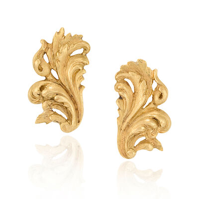 MARIO BUCCELLATI: A PAIR OF 18K GOLD EARCLIPS, ITALY