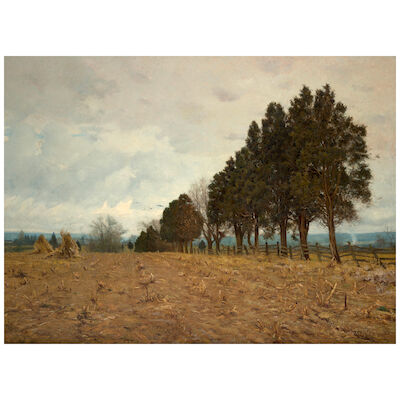 WILLIAM LAMB PICKNELL (1853-1897) The Edge of Winter 53 x 72 in. (134.6 x 182.9 cm.) (Painted in 1891.)