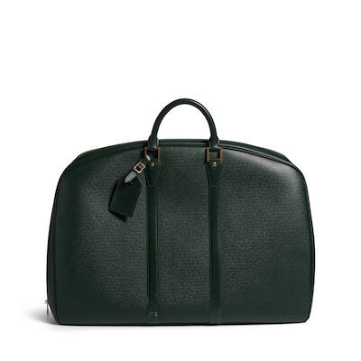 LOUIS VUITTON: GREEN HELANGA TAIGA WEEKENDER