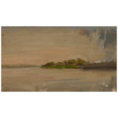THOMAS EAKINS (1844-1916) Study of River 3 5/8 x 6 1/2 in. (9.2 x 16.5 cm.)