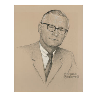 NORMAN ROCKWELL (1894-1978) Portrait of Donald A. Wells 26 x 21 3/4 in. (66 x 55.2 cm.) (Executed in 1971.)