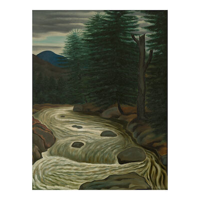 GEORGE COPELAND AULT (1891-1948) Spring Freshet 18 1/8 x 14 1/8 in. (46 x 35.9 cm.) (Painted in 1940.)