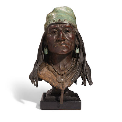 JOE NEIL BEELER (1931-2006) The Renegade 14 3/4 in. high on a 1 1/4 in. high wood base