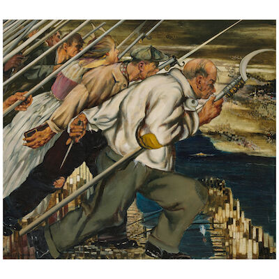 JOHN R. GRABACH (1886-1981) The Horizon (Arising) 42 x 48 in. (106.7 x 121.9 cm.) (Painted in 1935.)