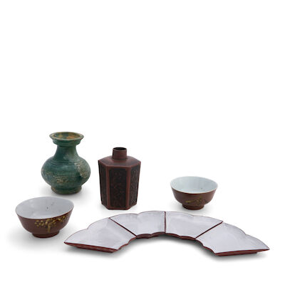 A Group of Yixing, Porcelain, and Earthenware Vessels China, 20th century, (8)