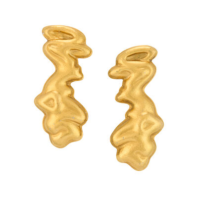 ILIAS LALAOUNIS: A PAIR OF 18K GOLD EARRINGS, GREECE