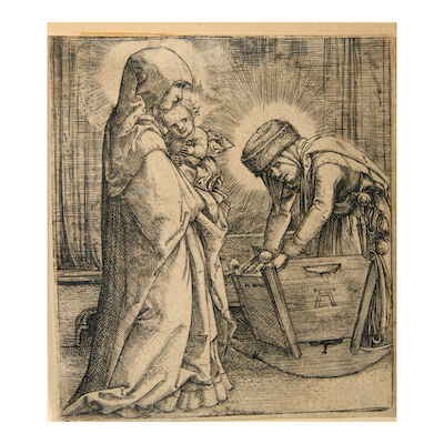 Albrecht Altdorfer (German, 1480-1538); The Virgin and Child with Saint Anne at the Cradle