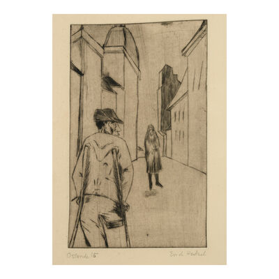 Erich Heckel (1883-1970); Strasse in Ostende (Street in Ostende)