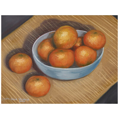 Matti Insco Williams (American, 20th/21st century) Still Life: Bowl of Oranges
