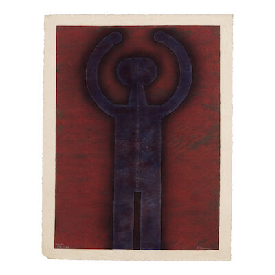 Rufino Tamayo (1899-1991); Hombre con Brazos en Alto (Man with Arms Held Up)