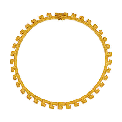 MARAMENOS & PATERAS: AN 18K GOLD 'MEANDER' NECKLACE