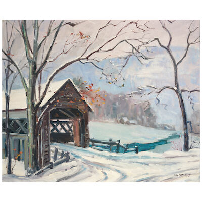 Stephen George Maniatty (American, 1910-1984), Covered Bridge