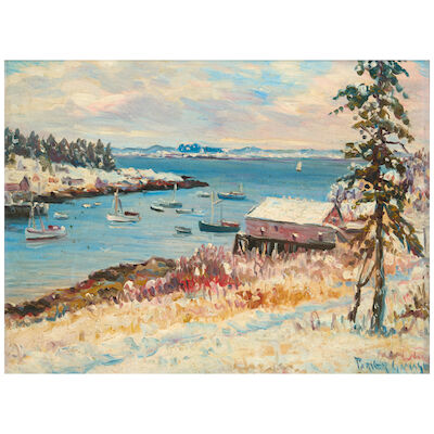 Parker Gamage (American, 1882-1960) Winter-New Harbor, Maine, 1961