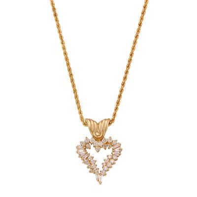 GOLD AND DIAMOND PENDANT NECKLACE